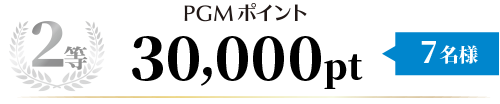 2等 PGMポイント30,000pt 7名様